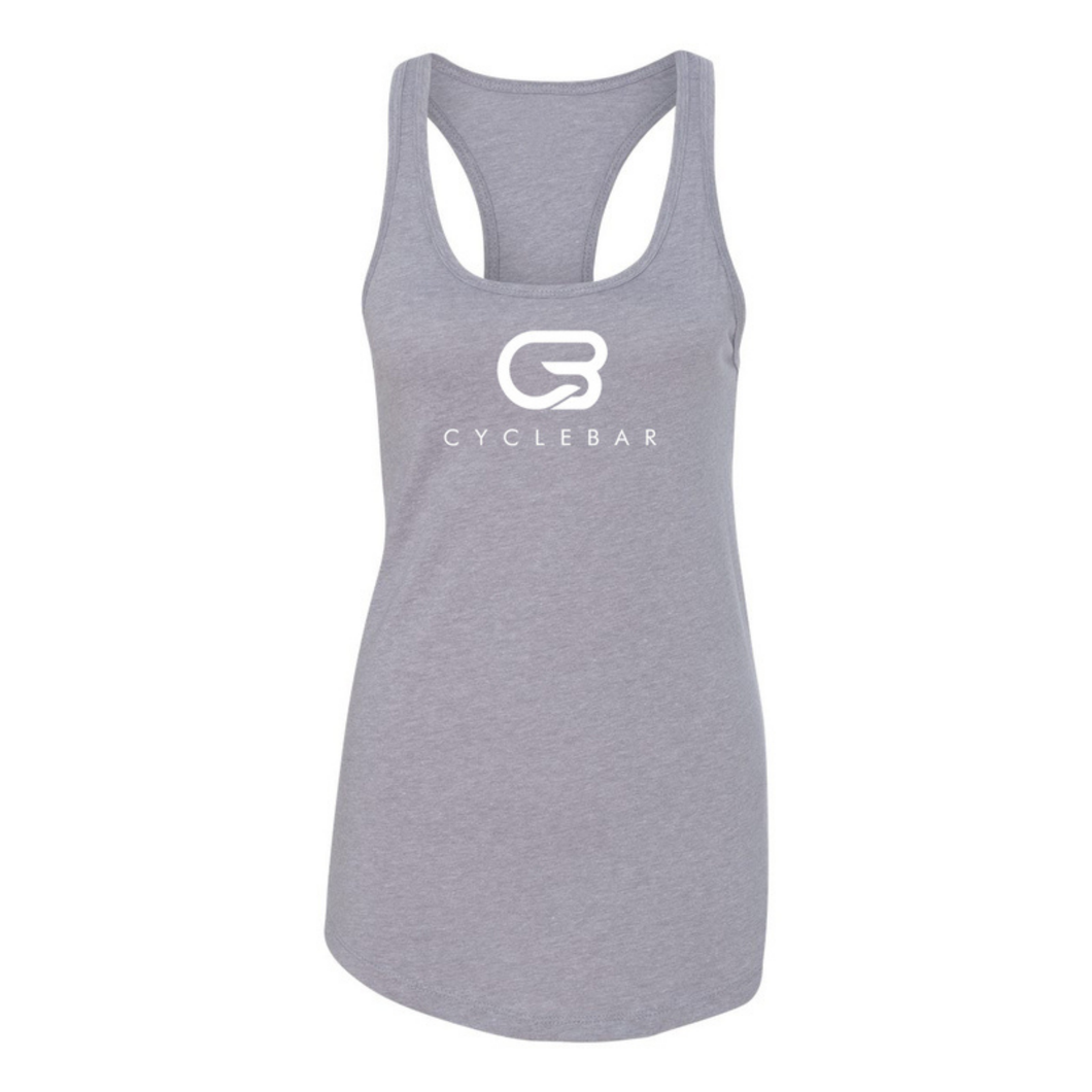 CYCLEBAR- INSTRUCTOR TANK - HEATHER GREY/WHITE