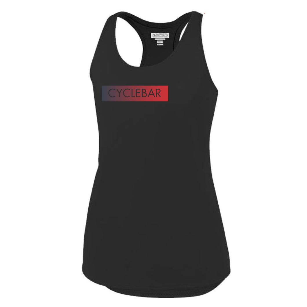 Stacked Ombre Sport Tank - Black