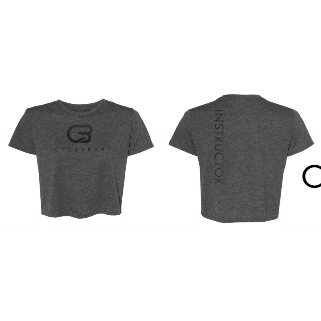 Instructor Womens Flowy Crop Tee - Dark Grey