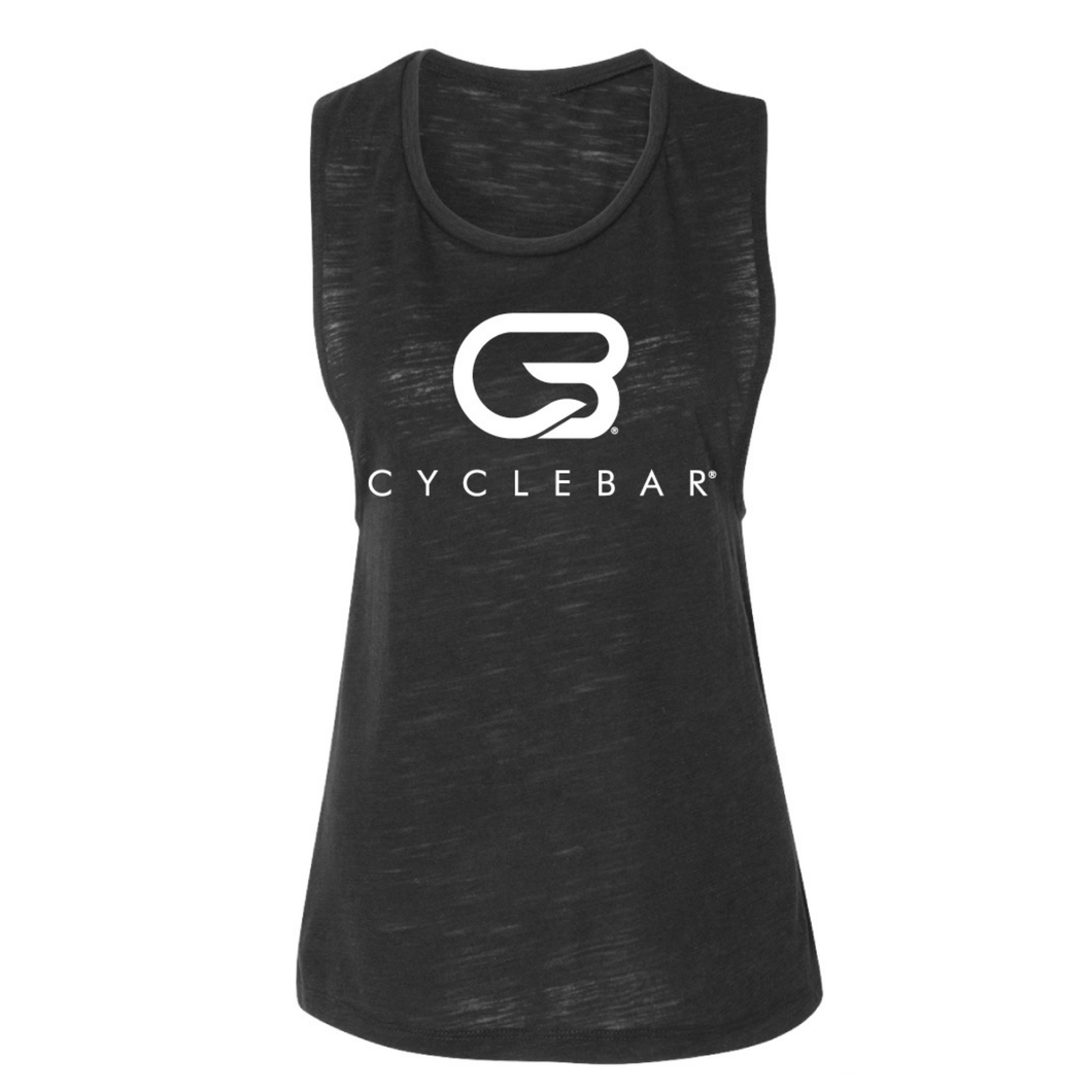 Classic Womens Muscle Tank - Black Slub